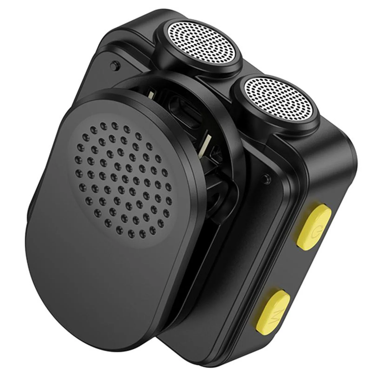 Петличный беспроводной микрофон Hoco L17 Dual-mic magnetic (Lightning/Type-C) Black