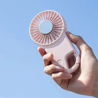 Портативный вентилятор SQT-BF2 с карабином 1800mAh Pink