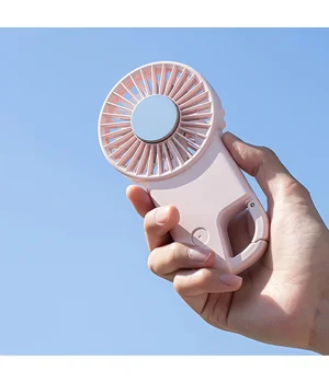 Портативный вентилятор SQT-BF2 с карабином 1800mAh Pink Портативный вентилятор SQT-BF2 с карабином 1800mAh Pink
