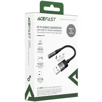 Переходник Acefast J13 USB male to AUX 3.5mm female Black