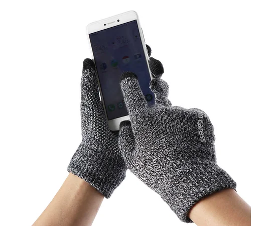 Перчатки сенсорные Warm caress (нескользящие) Темно-серый