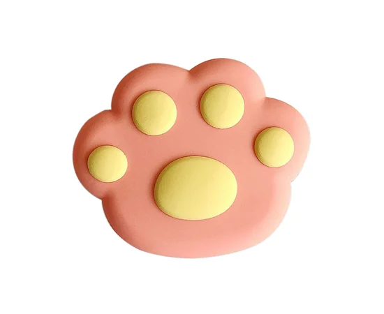 Держатель для телефона 3D Лапа Оранжевая / желтая