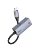 Переходник Hoco UA37 Portable Type-C to RJ45 1000 Mbs (0.15m) Metal gray