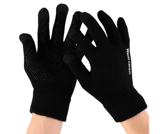 Перчатки сенсорные Warm caress (нескользящие) Черный