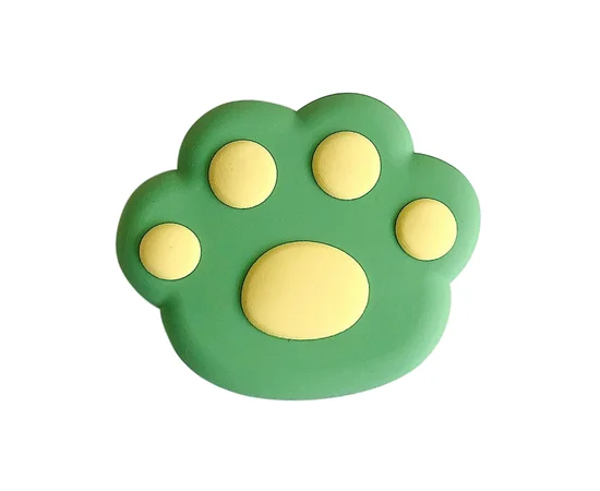 Держатель для телефона 3D Лапа Зеленая/желтая