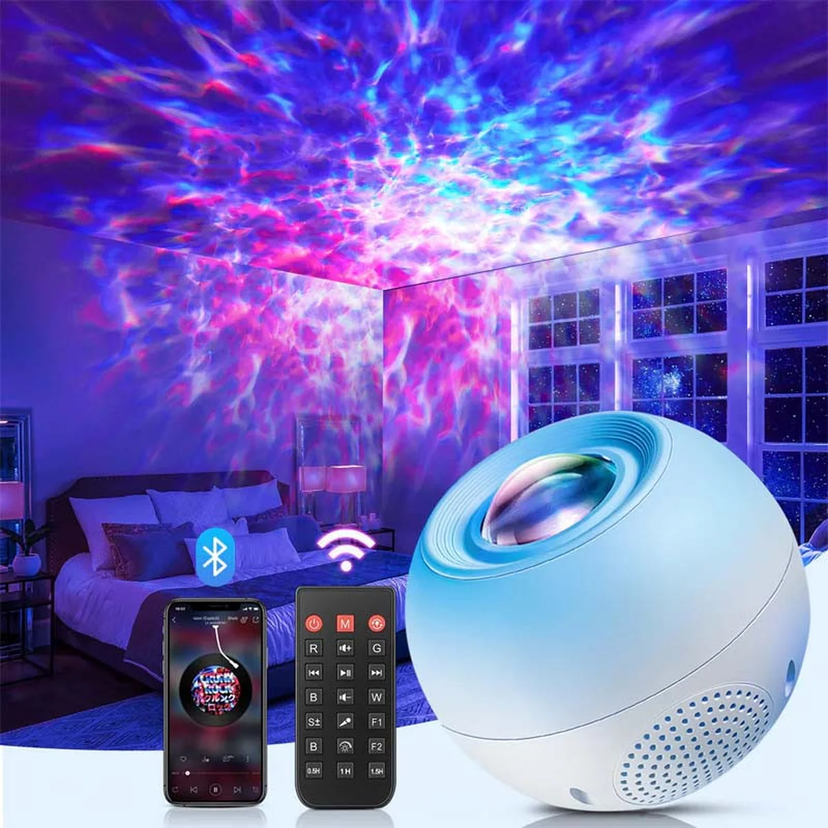 Проектор-ночник Ocean Dream E14A with Bluetooth and Remote Control Blue