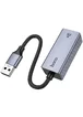 Переходник Hoco UA37 Portable USB to RJ45 1000 Mbs (0.15m) Metal gray