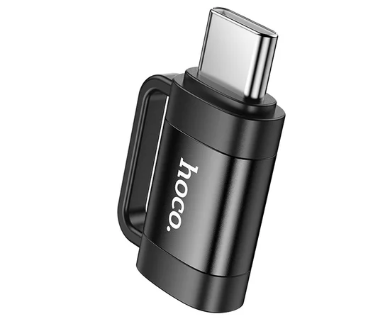Переходник Hoco UA31E OTG Type-C male to Lightning female Black