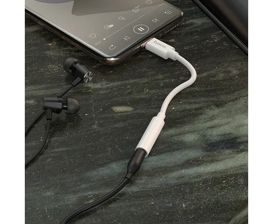 Переходник Hoco LS30 Type-C to 3,5 AUX Белый