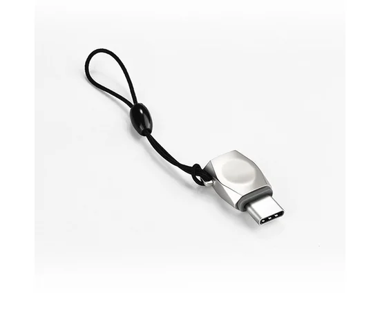 Переходник Hoco UA8 MicroUSB to Type-C Стальной