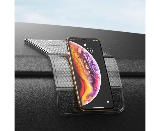 Держатель в машину для телефона (антискользящий) Baseus Folding Bracket Прозрачный
