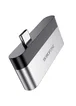 Переходник Borofone DH2 Type-C to HDMI+USB3.0 Серебряный / Черный