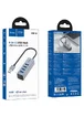 Переходник HUB Hoco HB1B 4in1 (USB to 4xUSB 3.0) (1m) Metal gray