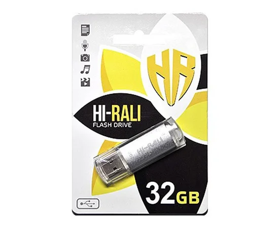 Флеш накопитель USB Hi-Rali Rocket 32 GB Серебряная серия Серебряный