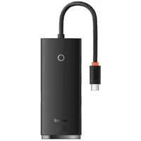 Переходник HUB Baseus Lite Series 4in1 (Type-C to 4xUSB 3.0) 25cm (WKQX03) Black