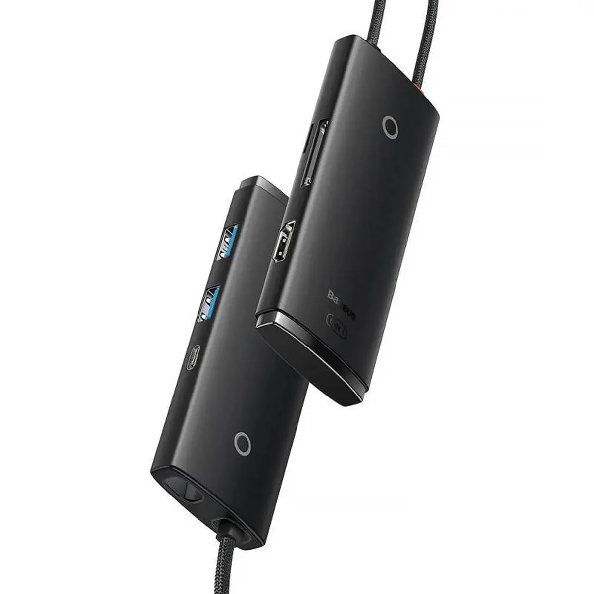 Переходник HUB Baseus Lite Series 6in1 (Type-C to HDMI+2xUSB3.0+Type-C Data+SD/TF) (WKQX050001) Black
