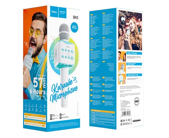Караоке Мікрофон-колонка Hoco BK5 Блакитний