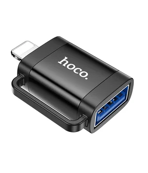 Переходник Hoco UA31A OTG Lightning male to USB female Black