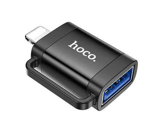 Переходник Hoco UA31A OTG Lightning male to USB female Black