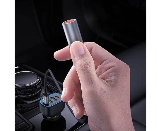 Портативный прикуриватель зажигалка Hoco UA30 Type-C Black