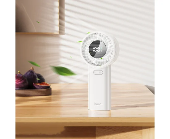 Портативний вентилятор Hoco HX62 Endless handheld fan 6000 mAh White