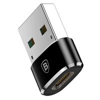 Переходник Baseus USB Male To Type-C Female Adapter Converter 3A (CAAOTG-01) Черный