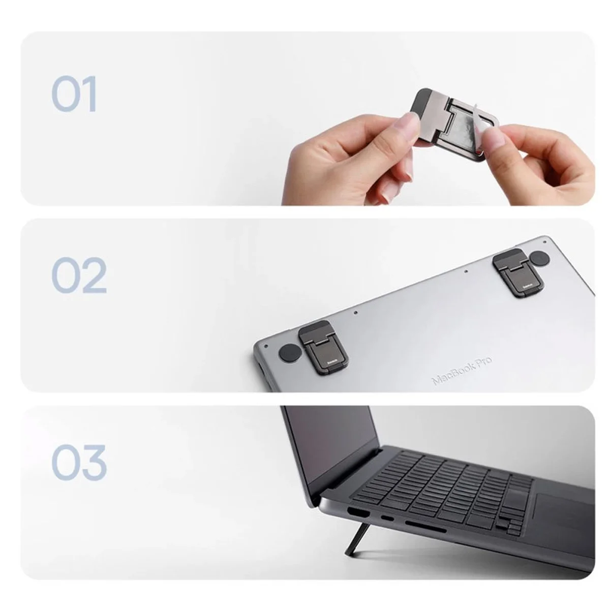 Подставка для ноутбука Baseus Slim Laptop Kickstand (2шт) (LUZC00001) Gray