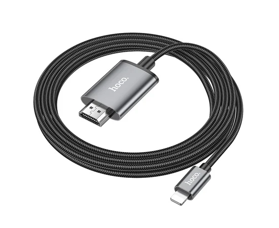 Переходник Hoco UA27 HD Lightning to HDTV (2m) Metal gray