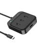 Переходник HUB Hoco HB31 Easy 4-in-1 (Type-C to USB3.0*4) (L=0.2m) Black