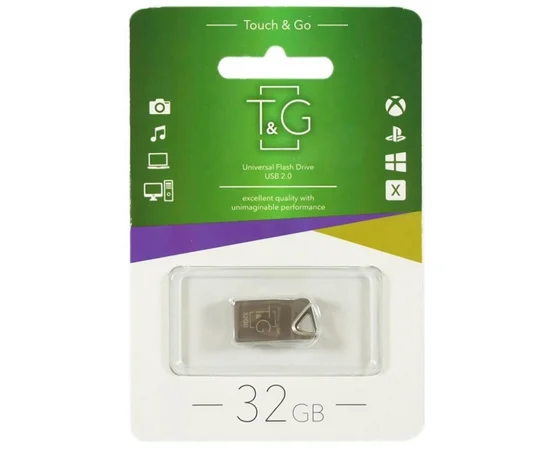 Флеш-драйв USB Flash Drive T&G 109 Metal Series 32GB Серебряный