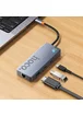 Переходник HUB Hoco HB52 Wow 8in1 (Type-C to HDTV+RJ45+SD/TF+PD+Type-C3.0+2xUSB3.0) Deep space gray