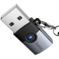 Переходник Hoco UA46B USB Male to Type-C Female USB3.0 Metal gray