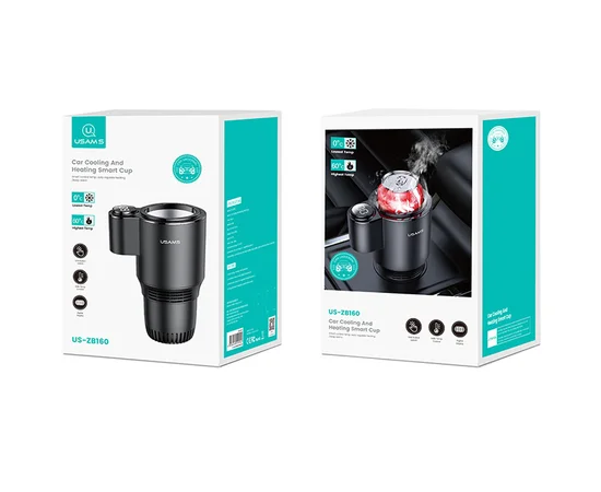 Термокружка Usams US-ZB160 Car Cooling And Heating Smart Cup Черный