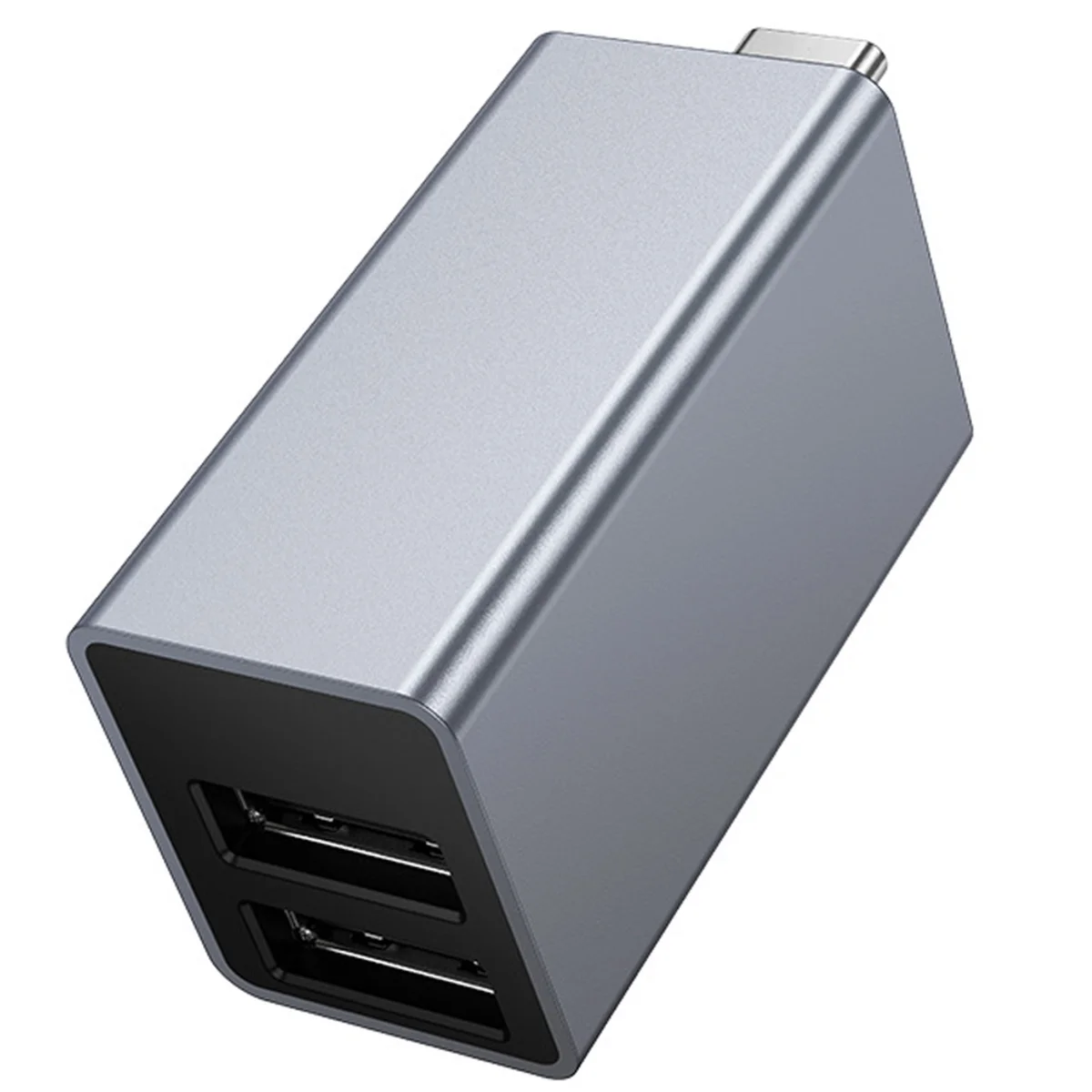 Переходник HUB Hoco HB54A 3in1 (Type-C to 2xUSB2.0+USB3.0) Metal grey
