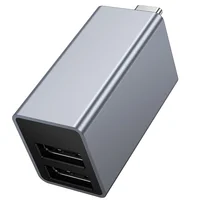 Переходник HUB Hoco HB54A 3in1 (Type-C to 2xUSB2.0+USB3.0) Metal grey