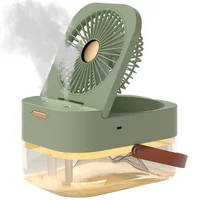 Настольный вентилятор Q7 с водяным охлаждением 3600 mAh Green