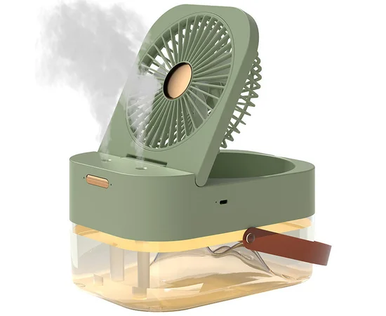 Настольный вентилятор Q7 с водяным охлаждением 3600 mAh Green