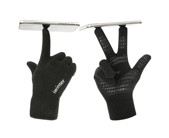 Перчатки сенсорные iWinter (нескользящие) Черный