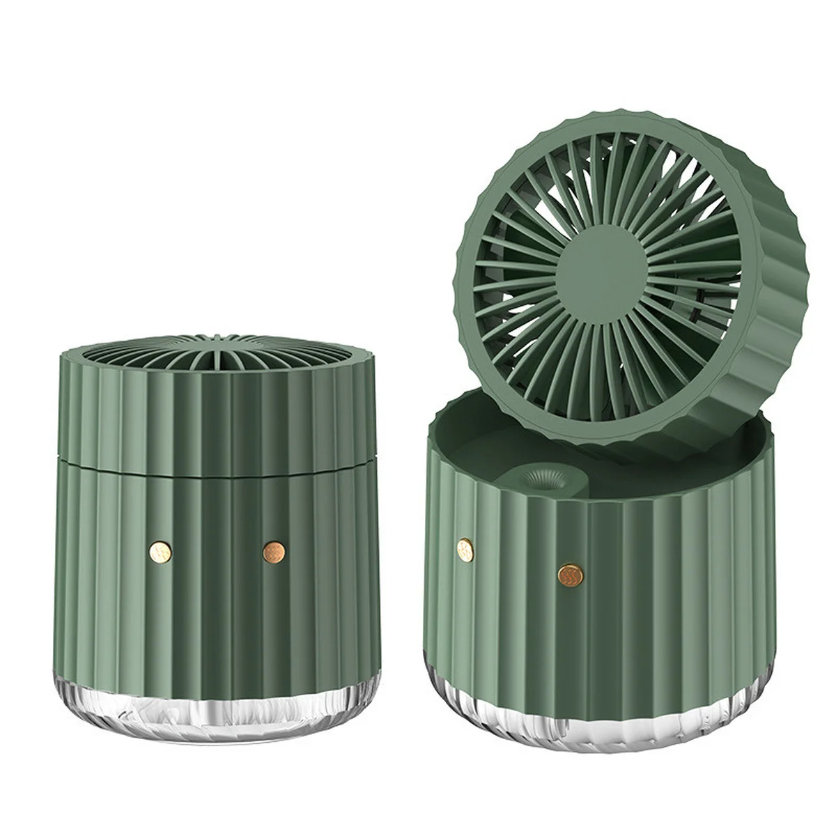 Настільний вентилятор Rapid Cooling 3in1 з водяним охолодженням та підсвічуванням 1200 mAh Green