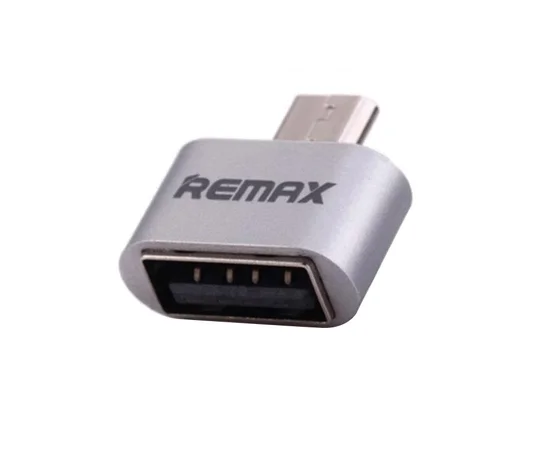 Переходник Remax RA-OTG USB to microUSB Серебряный