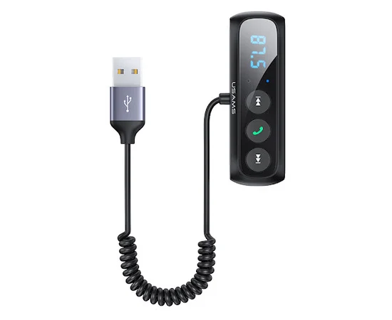 FM модулятор USAMS US-SJ503 Car Digital Display BT5.0 Черный