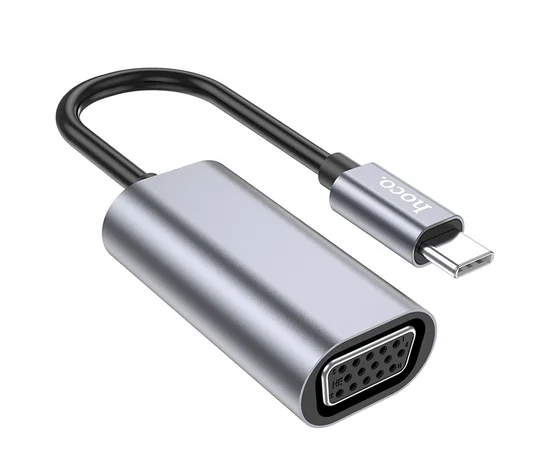Переходник Hoco UA21 Origin Type-C to VGA Metal gray