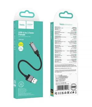 Переходник Hoco UPA32D Clever USB to 3.5mm Black