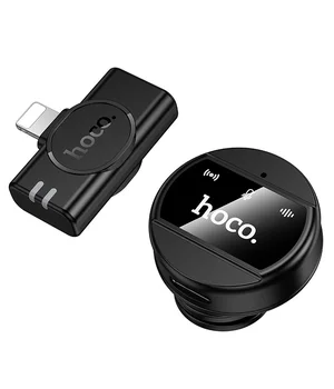 Петличный беспроводной микрофон Hoco L21 Charm Lightning Black Петличный беспроводной микрофон Hoco L21 Charm Lightning Black