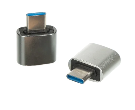 Переходник "Metal Short" USB OTG - Type-C RT-OTO6 Сталь