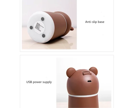 Увлажнитель воздуха Teddy Bear с арома-диффузором (lamp+fan) Коричневый
