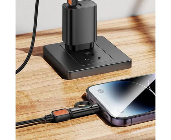 Переходник Hoco UA32B Lightning male to Type-C female display adapter Black