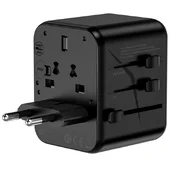 Мережевий універсальний перехідник WIWU UA012 Warrior 12W + 1USB-A/1C Black