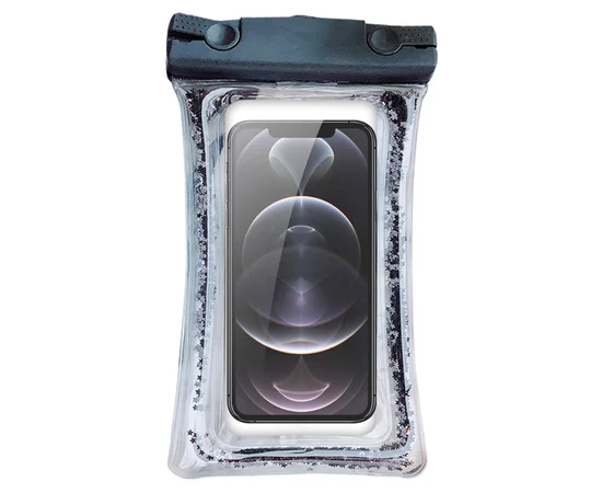 Водонепроницаемый универсальный чехол 6,5 (Liquid Glitter) Черный