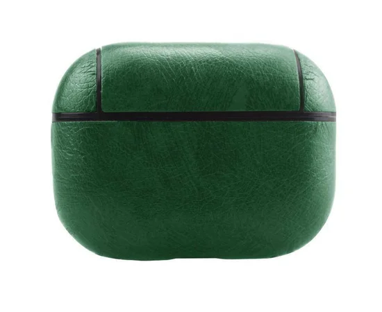 Кожаный футляр Leather series для наушников AirPods Pro Зеленый